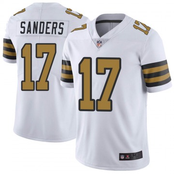 Men's New Orleans Saints #17 Emmanuel Sanders White Color NFL Rush Limited Stitched Jersey